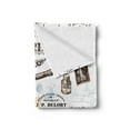 thumbnail image 2 of Eiffel Tower Soft Flannel Fleece Blanket, France Tourist Attractions Paris Postage Stamps Culture Cosmopolite, Cozy Plush for Indoor and Outdoor Use, 60" x 80", Champagne Dark Brown, by Ambesonne, 2 of 5