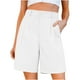 thumbnail image 2 of Puntoco Pantalones Cortos De Verano para Mujer, Moda 2024, Bolsillos para Mujer, Pantalones Cortos Rectos De Talle Alto, Delgados, Informales, Medianos, Pantalones De Pierna Ancha Transpirables, 2 of 3
