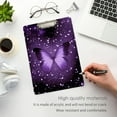 thumbnail image 5 of ALAZA Plastic Clipboard A4 Letter Size Decorative Clipboards for Students Women Men 9" x 12.5" Sparkling Butterfly Purple-a1, 5 of 6
