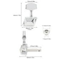 thumbnail image 2 of 6pcs Chrome Guitar Tuning Pegs 3R+3L Semi-closed Machine Heads Tuners for Acoustic Folk Guitar, 2 of 10