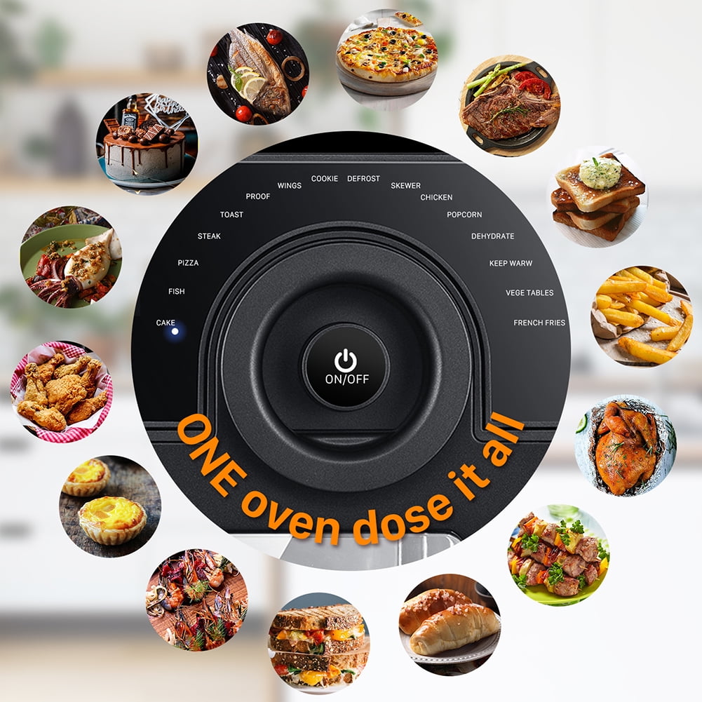 Geek Chef Air Fryer Oven Toaster, 4 Slice Convection , Roast, Fry Oil-Free, 4 Accessories & Recipes Included, 14.7 Quart