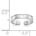 thumbnail image 3 of 14k White Gold Heart Adjustable Toe Ring Open Midi, 3 of 9