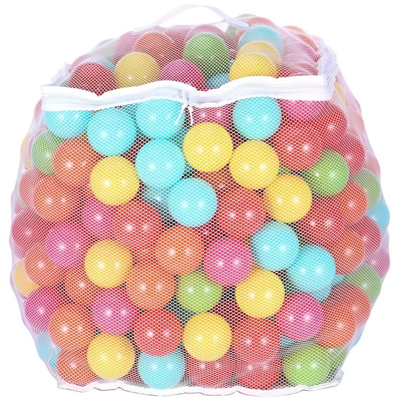BalanceFrom 2.3-Inch Phthalate Free BPA Free Non-Toxic Crush Proof Play Balls Pit Balls- 6 Bright Colors in Reusable and Durable Storage Mesh Bag with Zipper 400-Count