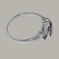 thumbnail image 4 of LBG British Made 10k White Gold Natural Amethyst Womens Anniversary Ring - 33 size options - Size 10, 4 of 6