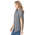 thumbnail image 3 of Woman Within Plus Size Short-Sleeve Button-Down Cotton Seersucker Shirt, 3 of 6