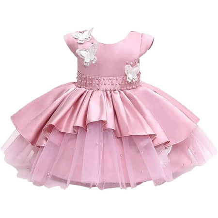 

Cosplay Life Floral Dress for Girls and Young Adults Fashion Flower Waistline Bow Kids Party Festival Dress Ages 2-6 Years Old (Onion 5yrs)