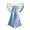 Blue and white, variant on Ywmsfl Fashionable Evening Gown Bowknot Removable Bowknot Decorative Waist Accessory for Stage and Detachable Butterfly Knot Bridal Gown Clothing Accessory Bowknot for and Decorative Waist Decor