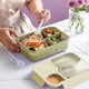 thumbnail image 4 of Lonchera para adultos de 1450 ml | Fiambrera bento hermética de 3 compartimentos con cuchara y tenedor | Recipiente de plástico sellado apto para microondas para adultos y estudiantes | Portátil, 4 of 6