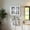 White + Glass + Particle Board+MDF-1, variant on Wall Cabinet,Arched Glass door Display Wall Mounted Cabinet, Floating Cabinet with inadjustable Shelves for Kitchen,Bathroom,Living Room