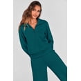 thumbnail image 4 of Conjunto de chándal PRETTYGARDEN, sudadera y pantalones con media cremallera para mujer, 4 of 9