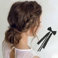 thumbnail image 2 of Unique Bargains 1 Pc Fashion Bow Ribbon Duckbill Hair Clips Hairdo Clip Black, 2 of 5