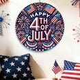 thumbnail image 5 of Independence Day America Wooden Hanging Decoration Patriotic Round Wall Decor For Home And Porch Festival Celebration Hanging Board Decoration, for Independence Day Wall Home Farmhouse, 5 of 6