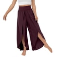 thumbnail image 1 of Leggings de color liso para mujer, pantalones de salón de cintura alta, adecuados para reuniones de amigos., 1 of 5