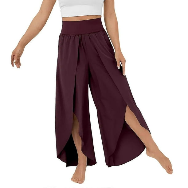 Leggings de color liso para mujer, pantalones de salón de cintura alta, adecuados para reuniones de amigos.