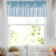 thumbnail image 2 of Gorgeous Home Linen Light Blue 1pc Semisheer Solid Faux Silk Rod Pocket Straight Window Valance 55"in Wide X 18"in Length, 2 of 4