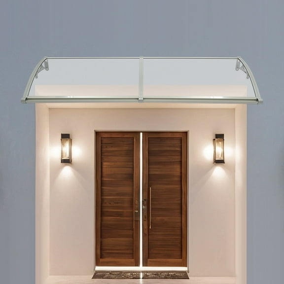 Self-cleaning For Sun UV Protection Front Door Aluminum Arch Rainshed With Sink