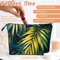 thumbnail image 2 of Makeup Bag Small Toilet Cosmetic Bags Travel Makeup Case Waterproof for Women Girls 6.7X9.45inches - Lush Tropical Palm Leaves in Shades of Green, 2 of 7