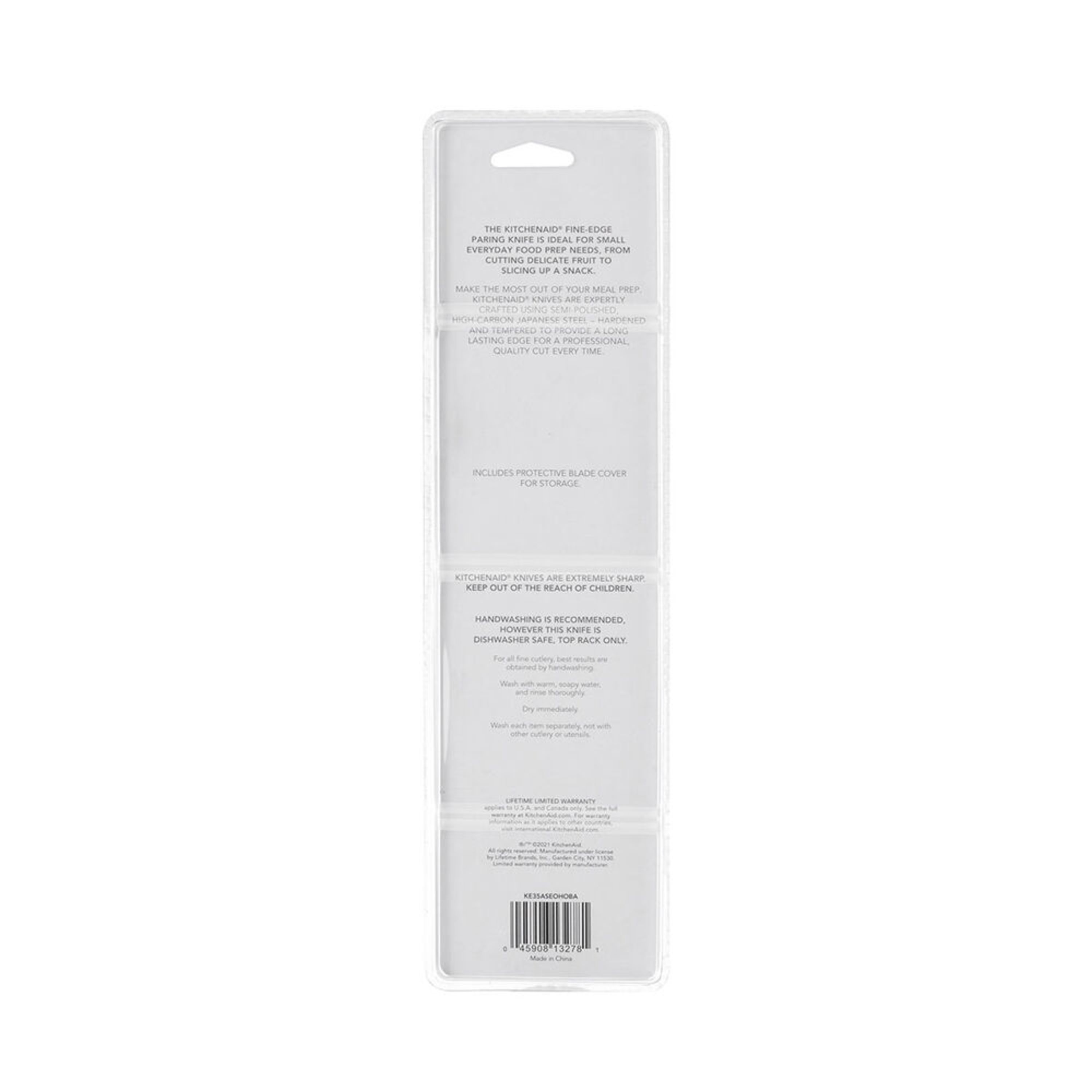 Kitchenaid Classic Paring Knife Black with Endcap and Blade Cover, 3.5-inch, Black