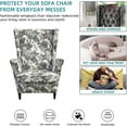 thumbnail image 5 of PTSPLLMY Wingback Chair Covers Slipcovers 2 Piece Stretch Wing Chair Covers Spandex Slipcovers Wingback Sofa Covers Armchair Covers Non-Slip Furniture Protector for Living Room Wingback Chairs, A13, 5 of 7