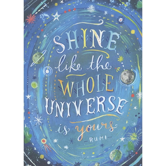 RSVP Shine Like the Whole Universe is Yours Inspirational Graduation Congratulations Card