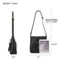 thumbnail image 7 of QYMHOODS Leather Crossbody Bag with Adjustable Strap Multi-Pockets Shoulder bag for Everyday Use,Black, 7 of 7