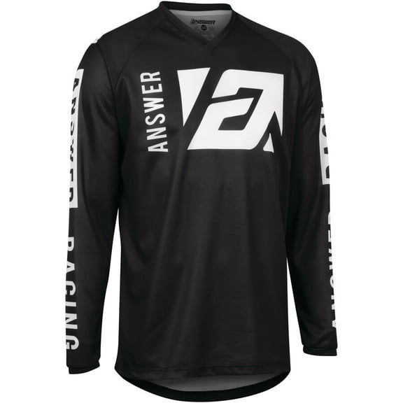 Answer Syncron Merge Youth MX Offroad Jersey Black/White XS