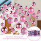 thumbnail image 5 of Matsuzay 30 piezas de bolas de Navidad adornos inastillables decoraciones para árboles de Navidad juego de bolas colgantes para decoración de fiesta de Kits de decoración para fiestas morado claro Matsuzay HA007626-06B, 5 of 6