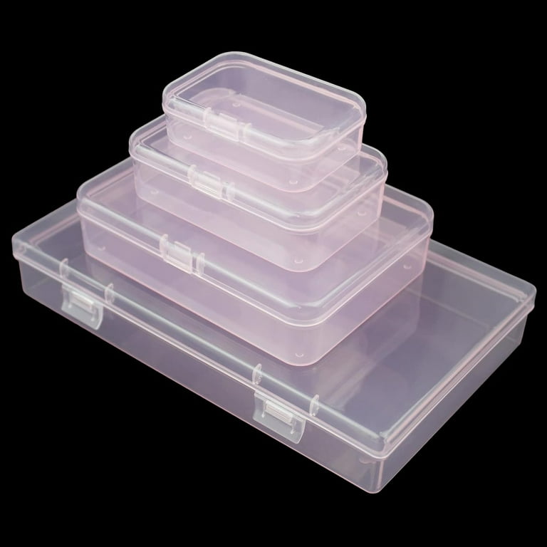 34-Piece Mini Plastic Storage Containers With Lids - Clear Small Organizer Boxes For Crafts