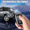 thumbnail image 3 of Key Fob Cover Compatible with Range Rover LR4 Sport Evoque Jaguar XF XJ XJL F-Pace Keychain Case Holder Protector,Black, 3 of 6