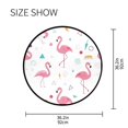 thumbnail image 5 of 36.2 Inch Round Floor Mat Cute Flamingo Pattern Carpet Decor Rug for Living Room Bedroom, 5 of 6