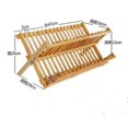 thumbnail image 3 of Folding Bamboo Dish Rack Drying Rack Holder Utensil Drainer (Wood Color), 3 of 3