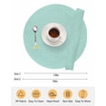 thumbnail image 6 of 13 Inch Round Placemats Set of 4, Linen Mint Green Non Slip Heat Insulation PP Table Mats, Modern Minimalist Pure Solid Color Washable Place Mats for Kitchen Dining Party Table Decor, 6 of 7