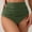 Green, variant on Bikini Bottoms Women's High Waist Swimming Shorts Sexy Lightweight Bikini Bottoms Retro Ruched Comfortable Soft Bikini Bottom Swimsuits