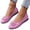 Pink, variant on Flat Shoes for Women Breathable Hollow Wedge Heel Dress Flats Round Toe Slip-on Loafers Spring Summer Flat Shoe