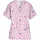 thumbnail image 5 of Ropa de mujer Estampado de dibujos animados de Snoopy Cuello en V Ropa de trabajo para mujer Tops Manga corta Con bolsillos Uniforme médico de enfermería, 5 of 5