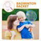 thumbnail image 5 of Raquetas de bádminton para niños, kit de tenis de superficie ensanchada, juego de 3 pelotas gratis, deportes interactivos para niños, nailon ferroaleación, 5 of 6