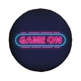 thumbnail image 2 of DouZhe Waterproof Spare Tire Cover, Game On Neon Signs Prints Adjustable Wheel Covers Fit for Jeep Trailer RV SUV Car, 15 inch, 2 of 7