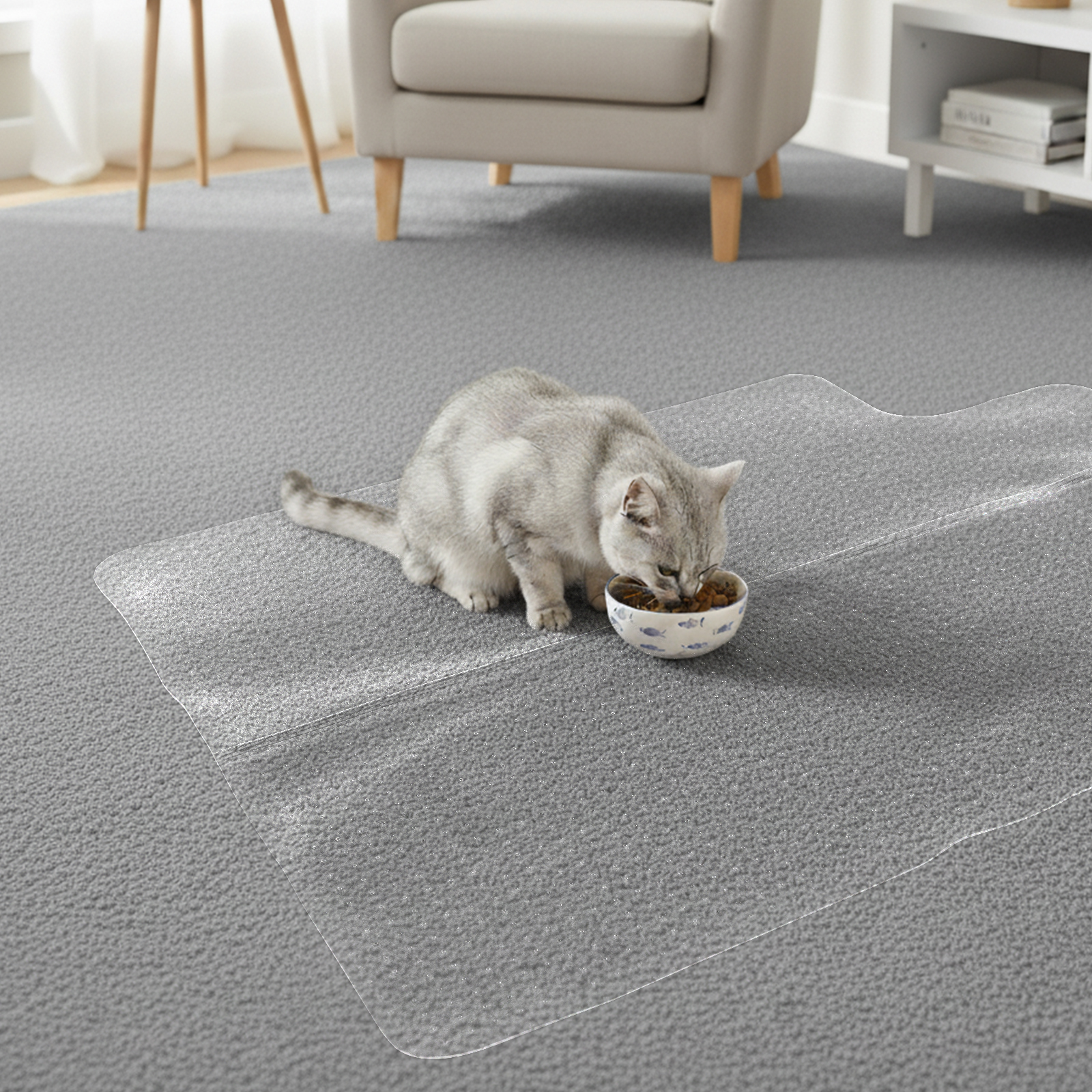 36x48 in Double-Fold PVC Floor Mat with Raised Design
