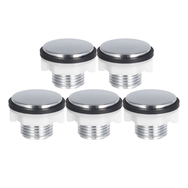 5 Piezas Cubierta para Agujero de Fregadero de Cocina Tapón Decorativo de Grifo Placa de Rosca de Pp Fácil de Instalar Adecuada para Baño Cocina Reparación Decoración del Hogar Rosca de 21 mm