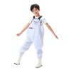 Toddler Girls Rompers Summer Water Proof Fishing Waders Solid Suspenders Jumpsuits With Boots Light Blue Infant To Big Kid