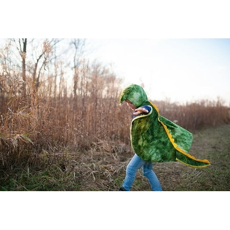 T-Rex Hooded Cape - Green - Dress-Up by Great Pretenders (56705)