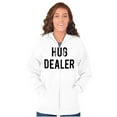 thumbnail image 3 of Happy Hug Dealer Funny Sarcastic Humor Zip Up Hoodie Men's Women's Brisco Brands S, 3 of 5