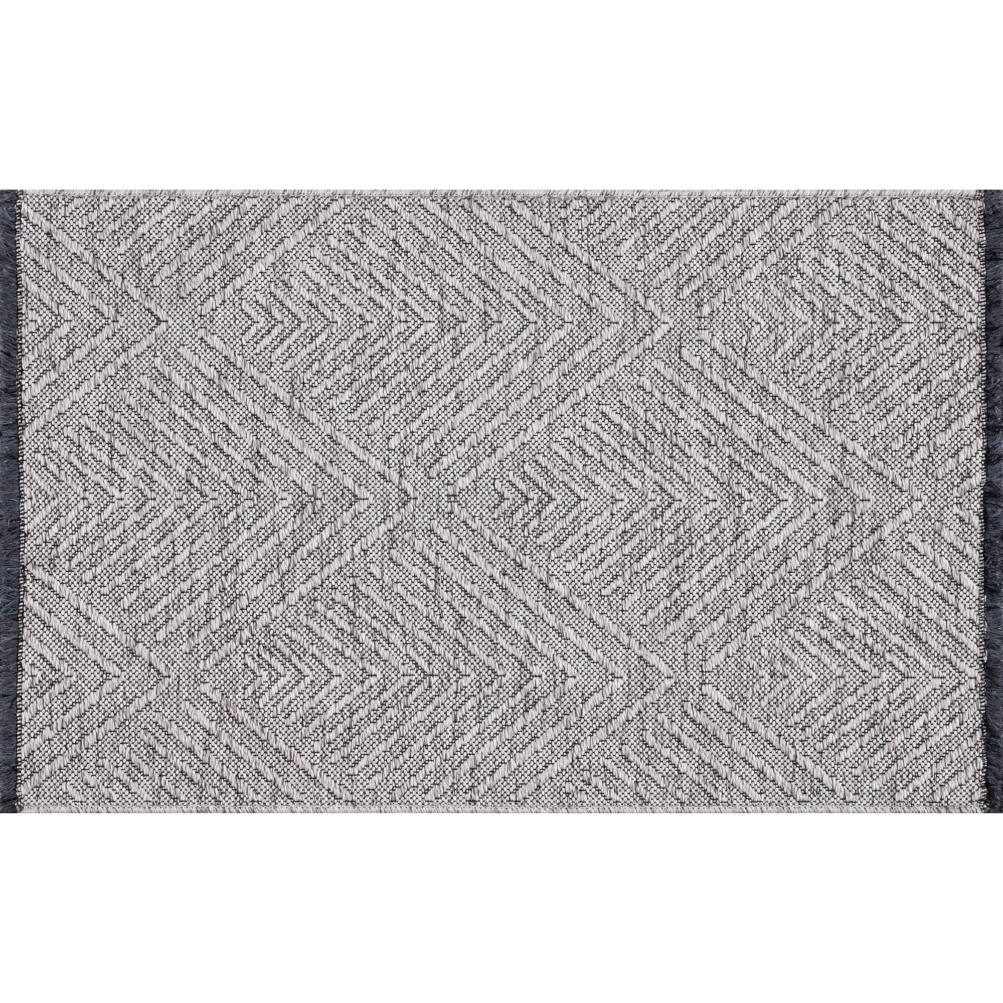 Alma Transitional 2' x 3' Light Gray and Stone Grey, Machine Washable Polyester & Cotton Indoor Area Rug