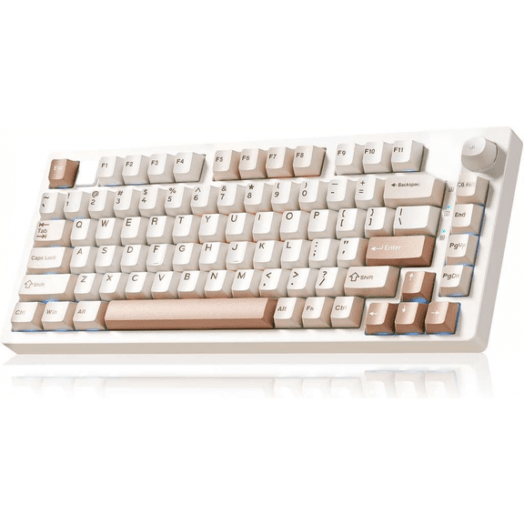 Mechanical Aluminum Keyboard RGB Backlit Tri-Mode BT5.0/2.4GHz/USB-C with PBT Keycaps Turquoise Switch Brown
