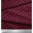 thumbnail image 3 of Soimoi Purple Cotton Duck Fabric Artistic Leaf & Floral Print Fabric by the Yard 42 Inch Wide, 3 of 3