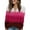 Hot Pink, variant on Women's Fashion V-Neck Button-Up T-Shirt With Stylish Gradient Print Long-Sleeved Top, Unique Color Transition Blouse for Fashionable Daily Outfits,Blue,S