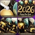 thumbnail image 3 of Golden Numbers 2026 New Year Banner Colorful Balloons Happy New Year Display Star Decorations Firework Design New Year Backdrop for New Year Eve 2026 Celebration New Year Party, 3 of 8