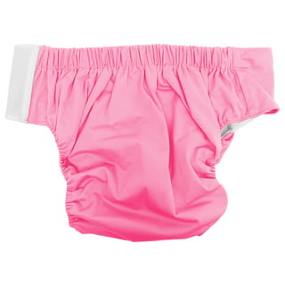 PVC Adult Baby Incontinence Diaper Pants Rubber Pants Pink Check