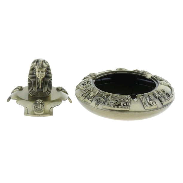 de metal vintage faraón egipcio creativo decorativo con tapa Bronce