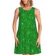 thumbnail image 1 of Easygdp Green Glitter para Vestido Transpirable de Mujer, Vestido Suelto de Manga Corta con Pliegues y Bolsillos para el Verano, 1 of 7